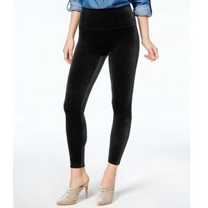 SPANX Black Velvet Leggings, NWT